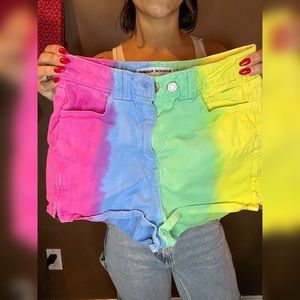American Apparel Rainbow Shorts